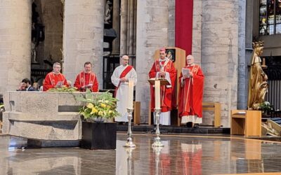 Belgio: Bruxelles, l’Arcivescovo Terlinden celebra la Messa delle Palme con la comunità italiana.