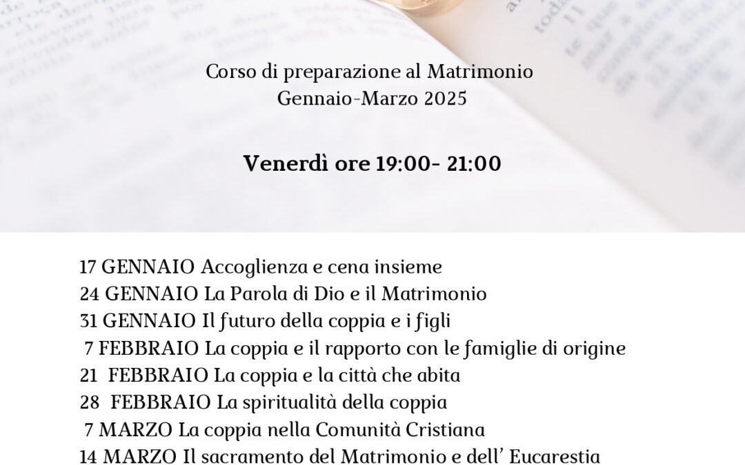 Iscrizione catechesi fidanzati